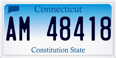 CT license plate AM48418