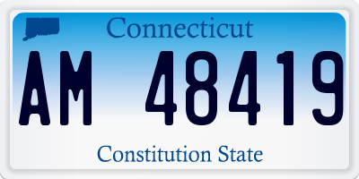 CT license plate AM48419