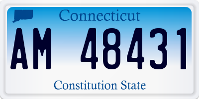 CT license plate AM48431
