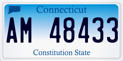 CT license plate AM48433