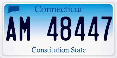 CT license plate AM48447