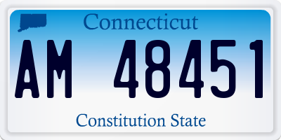 CT license plate AM48451