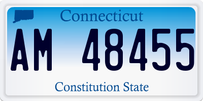 CT license plate AM48455