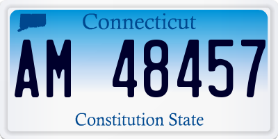 CT license plate AM48457