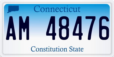 CT license plate AM48476