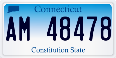 CT license plate AM48478
