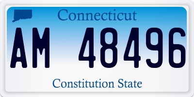 CT license plate AM48496