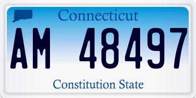CT license plate AM48497