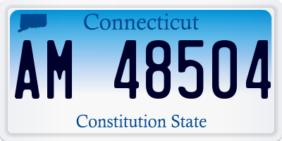 CT license plate AM48504