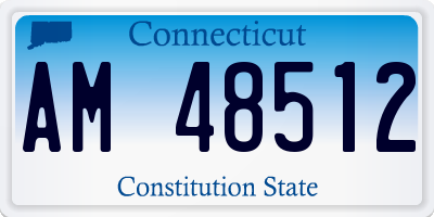 CT license plate AM48512