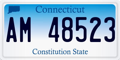 CT license plate AM48523