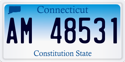 CT license plate AM48531