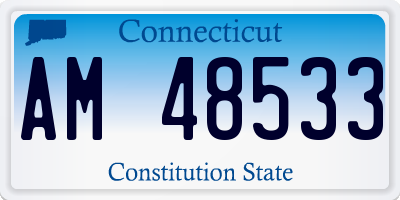 CT license plate AM48533