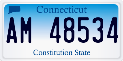 CT license plate AM48534