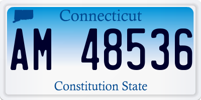 CT license plate AM48536