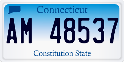 CT license plate AM48537