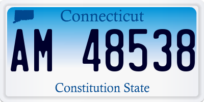 CT license plate AM48538