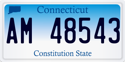 CT license plate AM48543