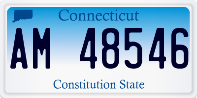 CT license plate AM48546