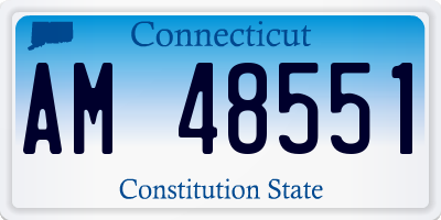 CT license plate AM48551