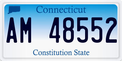 CT license plate AM48552