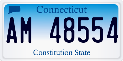 CT license plate AM48554