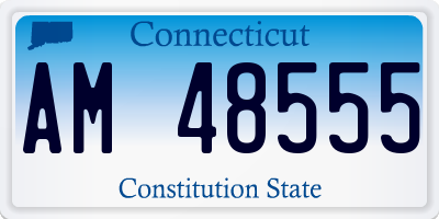 CT license plate AM48555