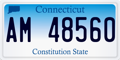 CT license plate AM48560
