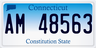 CT license plate AM48563