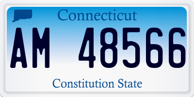 CT license plate AM48566