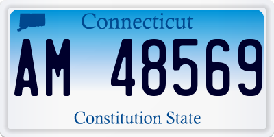 CT license plate AM48569