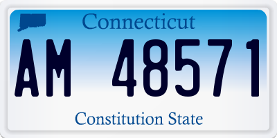 CT license plate AM48571