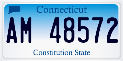 CT license plate AM48572