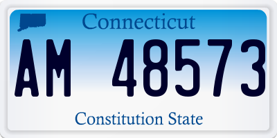 CT license plate AM48573