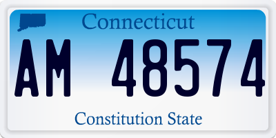 CT license plate AM48574