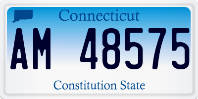 CT license plate AM48575