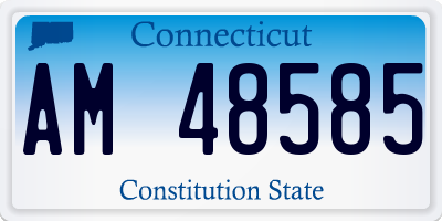 CT license plate AM48585