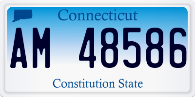 CT license plate AM48586