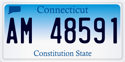 CT license plate AM48591