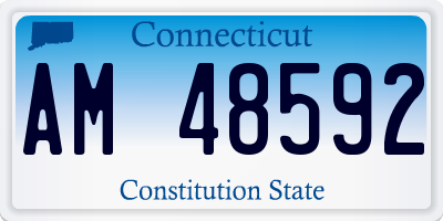 CT license plate AM48592
