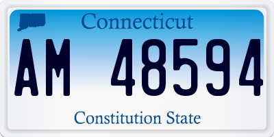 CT license plate AM48594