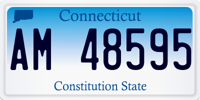CT license plate AM48595