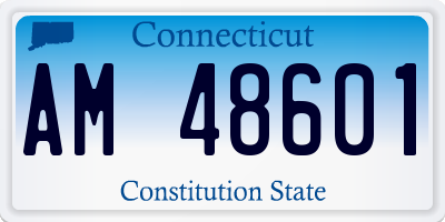 CT license plate AM48601