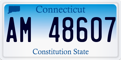 CT license plate AM48607