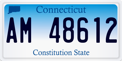 CT license plate AM48612