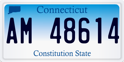 CT license plate AM48614