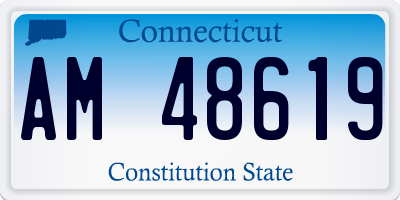 CT license plate AM48619