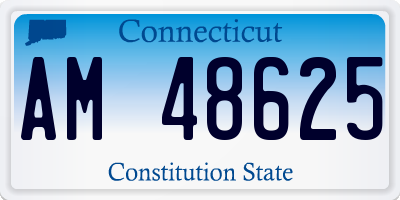 CT license plate AM48625