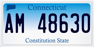 CT license plate AM48630