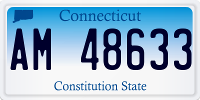 CT license plate AM48633
